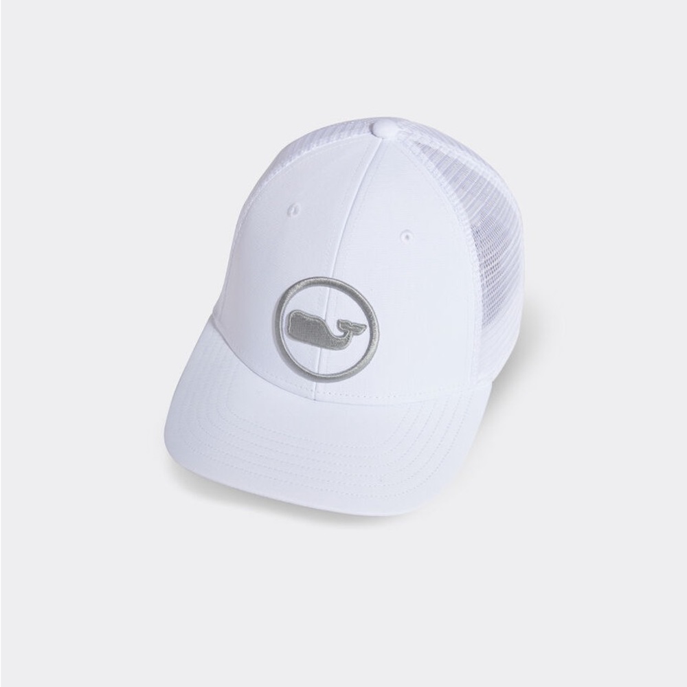 VINEYARD VINES- Whale dot performance trucker hat